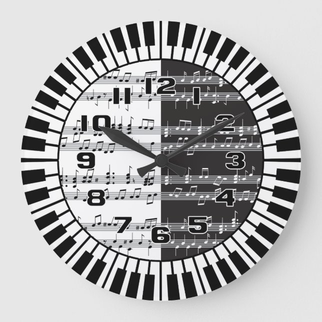 Grand Horloge Circulaire De Piano Et De Musique (Recto)
