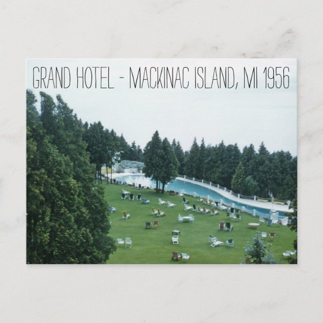 Grand Hotel 1956 Mackinac Island Michigan Postkarte (Vorderseite)