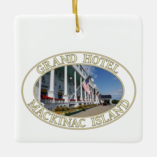 Grand Hotel auf der Insel Mackinac, Michigan Keramikornament (Vorderseite)