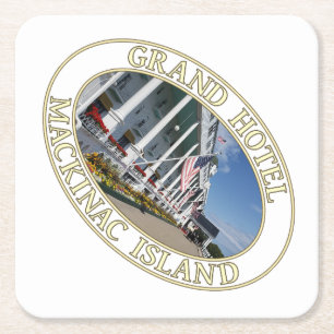 Grand Hotel auf der Insel Mackinac, Michigan Rechteckiger Pappuntersetzer