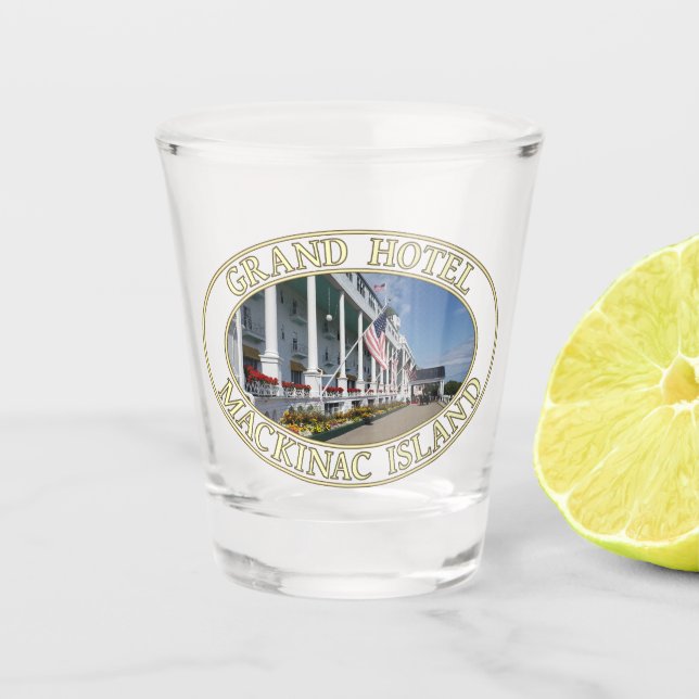Grand Hotel auf der Insel Mackinac, Michigan Schnapsglas (Vorderseite)