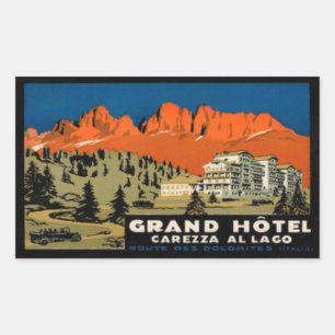 Grand Hotel Carezza Al Lago Rechteckiger Aufkleber