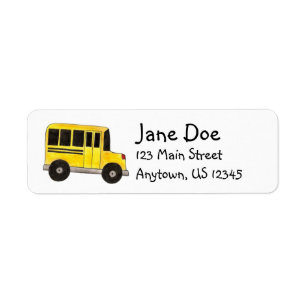 Grand Jaune Conducteur de Bus scolaire Étiquettes