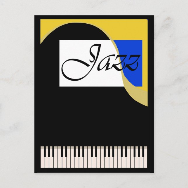 Grand Jazz Piano Postkarte (Vorderseite)