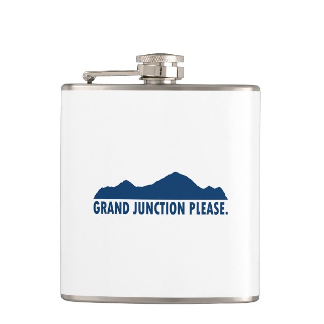 Grand Junction Colorado Bitte Flachmann (Vorderseite)