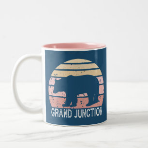 Grand Junction Colorado Retro Bär Zweifarbige Tasse