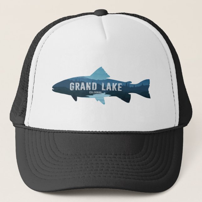 Grand Lake Colorado Fisch Truckerkappe (Vorderseite)