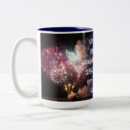 Grand Lake feiert die USA 250 mit Feuerwerk Zweifarbige Tasse