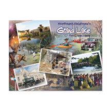 Grand Lake OK Postkarte 16v1