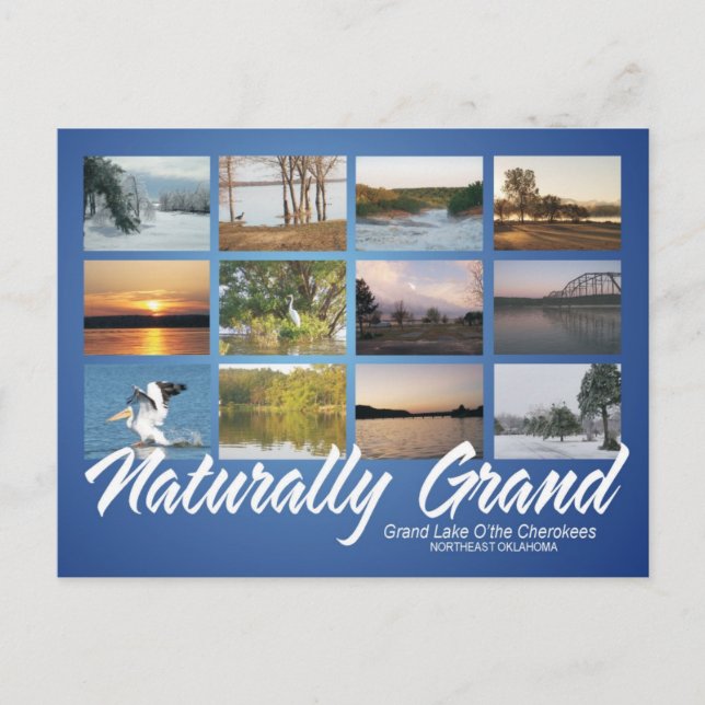 Grand Lake Oklahoma naturally 16rev post card Postkarte (Vorderseite)