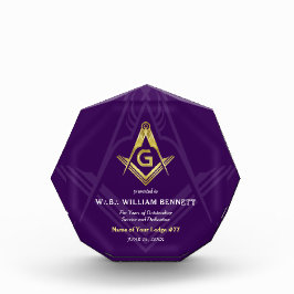 Grand Lodge Masonic Awards | Freimaurer 3 Punkte Fotoblock