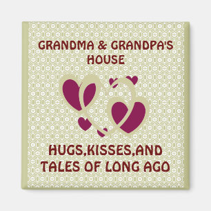 GRAND-MAMAN ET AIMANT DE MAISON DE GRAND-PAPAS