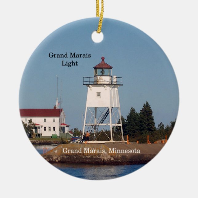 Grand Marais Light Circle Ornament (Vorne)