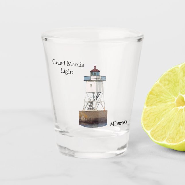 Grand Marais Light MN Shootglass Schnapsglas (Vorderseite)
