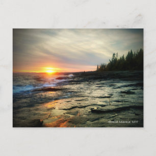 Grand Marais Sonnenuntergang 1 Postkarte
