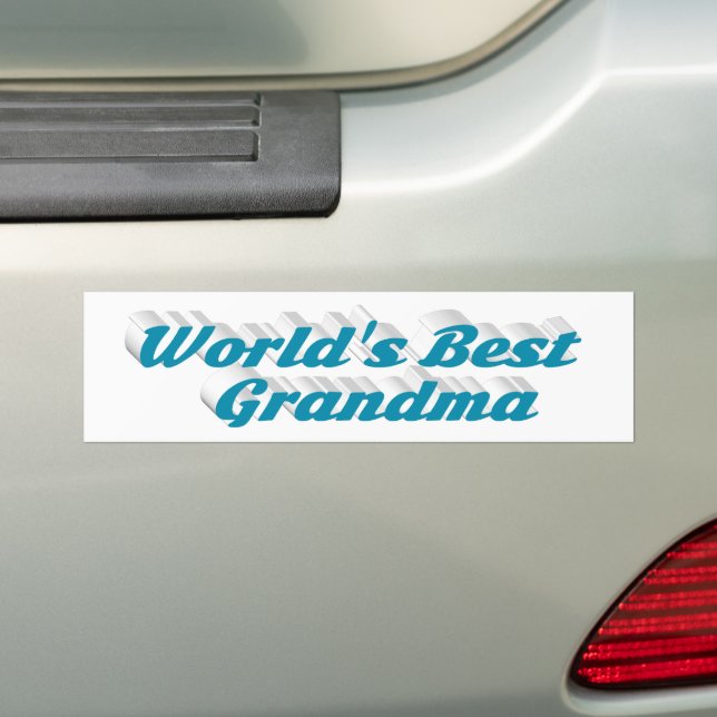 Grand-mère ciel bleu texte bumper autocollant (En voiture)