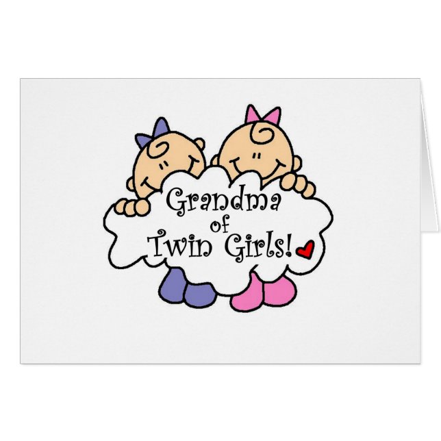 Grand-mère de Twin Girls Tshirts et cadeaux (Devant horizontal)