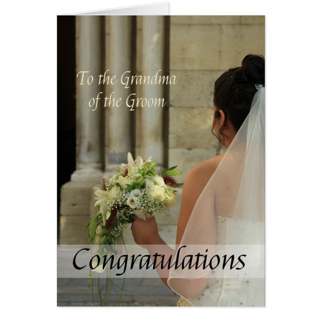 Grand-mère du marié mariage félicitations (Devant)