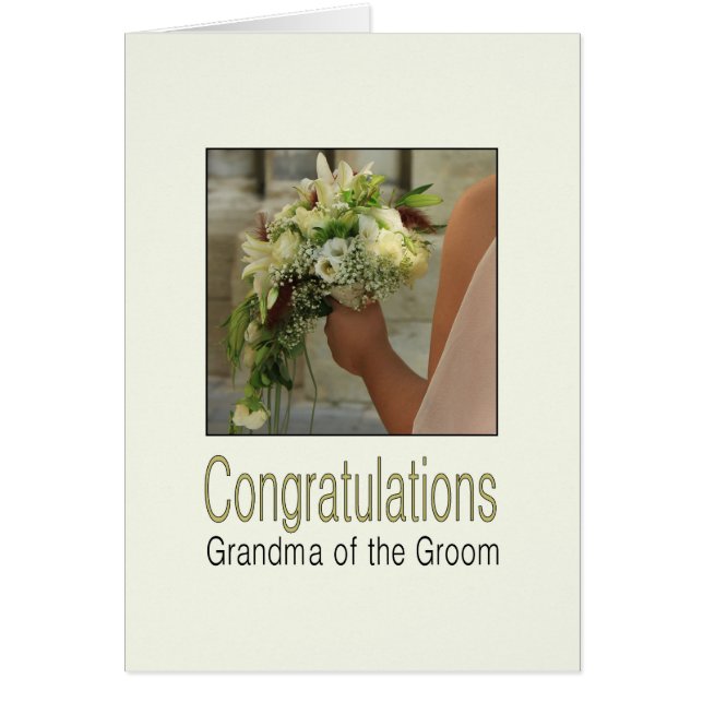 Grand-mère du marié mariage félicitations (Devant)