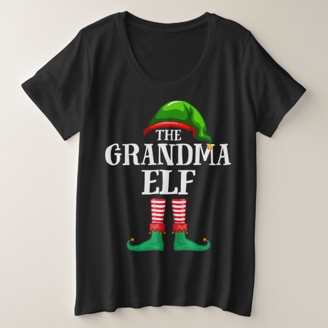 Grand-mère Elfe jumelage famille fête de Noël Pyja (Design devant)