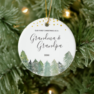 Grand-mère et grand-père rustique Premier ornement