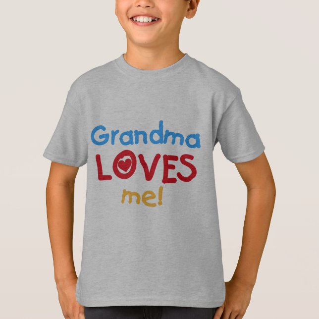 Grand-mère m'aime T-shirts et cadeaux (Devant)
