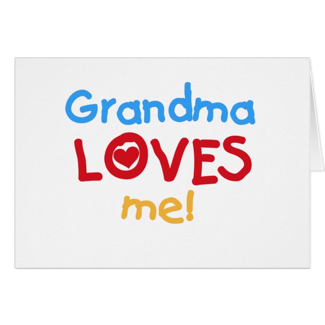 Grand-mère m'aime T-shirts et cadeaux (Devant horizontal)