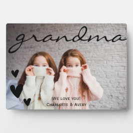 Grand-mère Nous vous aimons Plaque Photo personnal