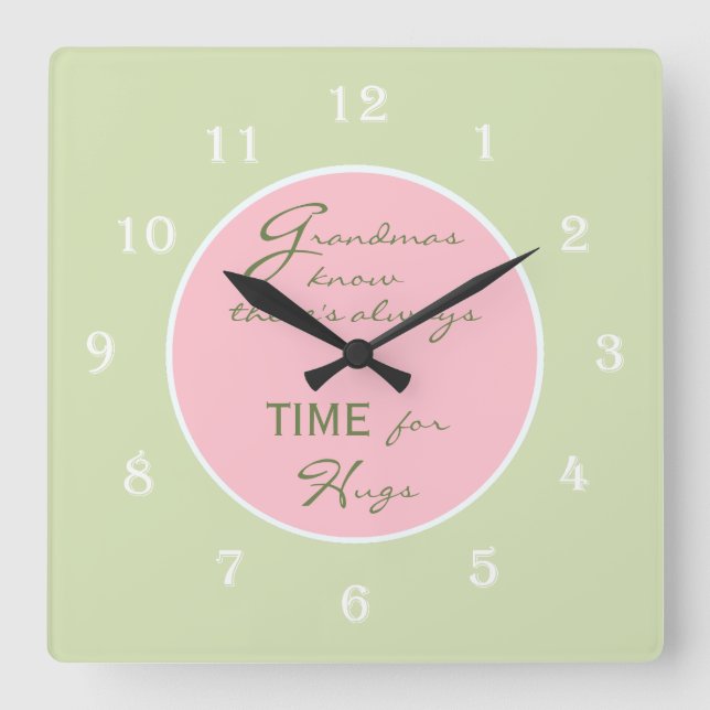 Grand-mère Sachez qu'il y a toujours Horloge mural (Recto)
