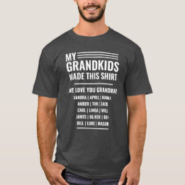 Grand-mère T-Shirt avec les noms des petits enfant