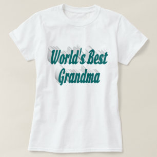 Grand-mère texte vert T-shirt