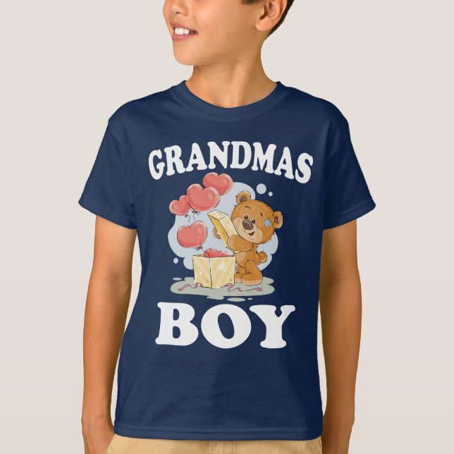 Grand-Mères Garçon Amour Grand-Fils T-shirt (Devant)