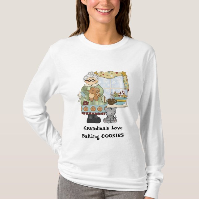 Grand-mère's Love Baking COOKIES ! T-shirts (Devant)