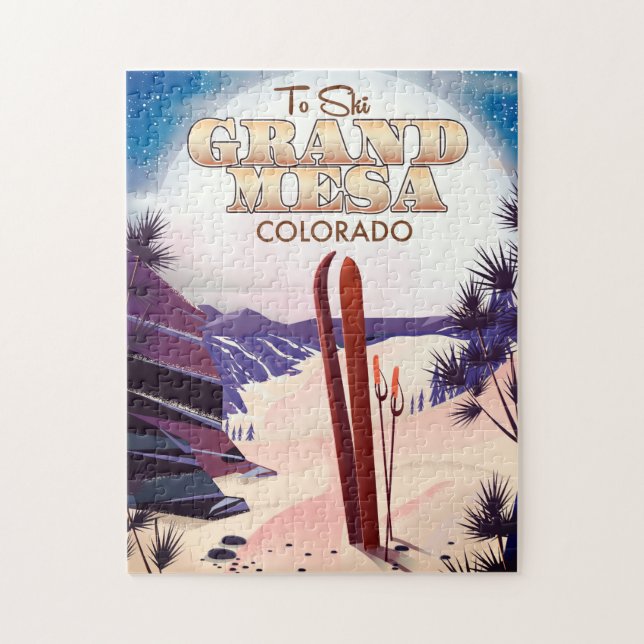 Grand mesa, Colorado Ski Poster. (Vertikal)