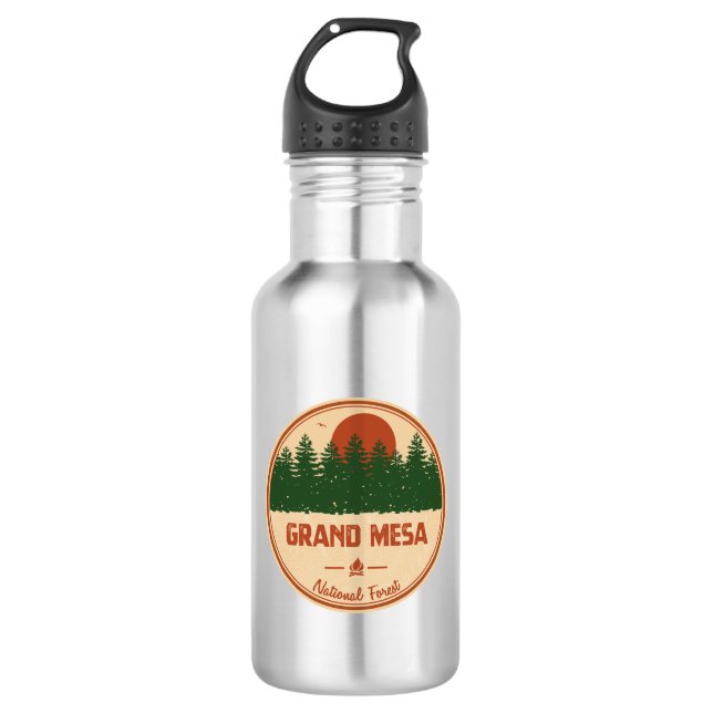 Grand Mesa National Forest Edelstahlflasche (Vorderseite)