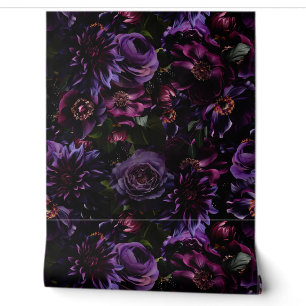 Grand Millennium Black Opulent Lila Mauve Garden Tapete