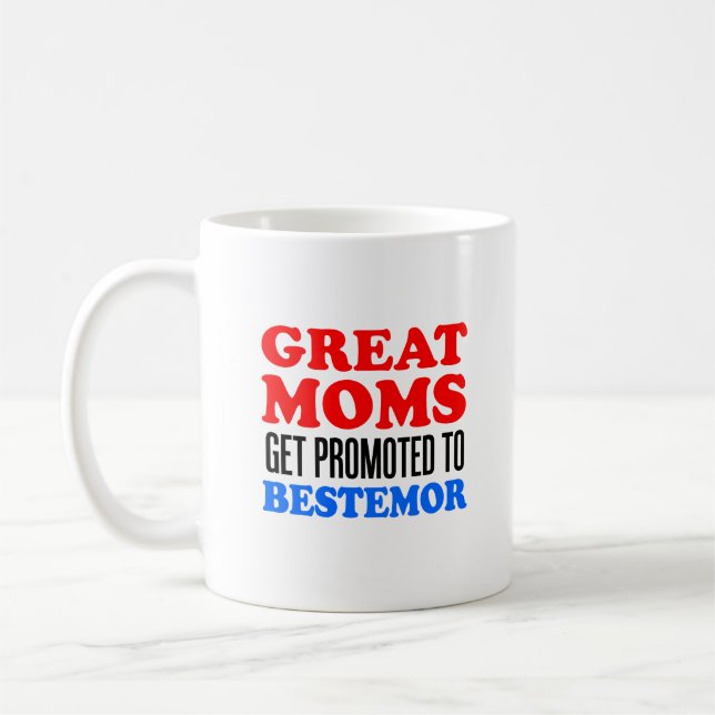Grand Moms Promues À Bestemor Mug (Gauche)