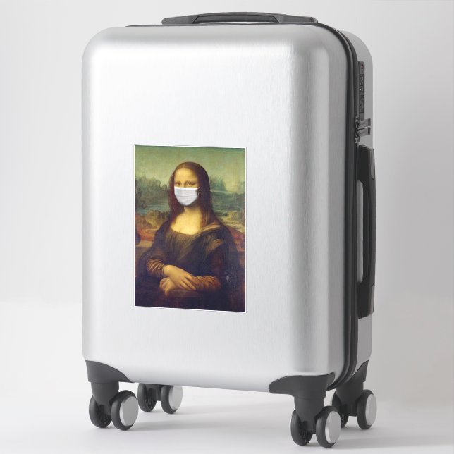 GRAND MONALISA AVEC MASK DECAL STICKER (Sur valise)