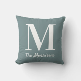 Grand Monogramme Pastel Turquoise oreiller à lance