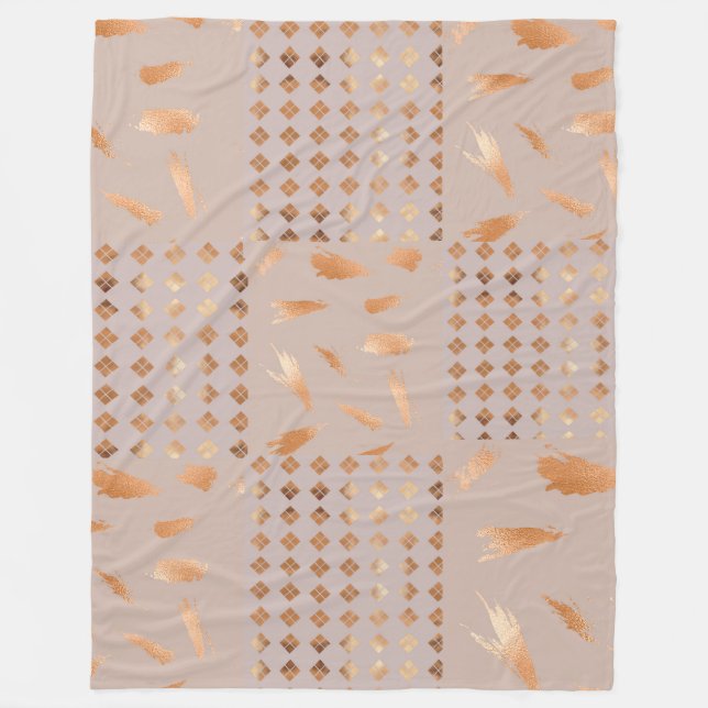 Grand Motif en or Grosse couverture en polaire (Devant)