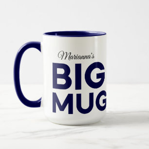 Grand mug marine Énorme mug Nom personnalisé é