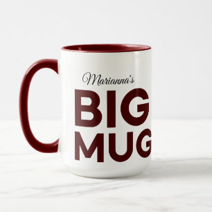 Grand Mug Marron Tasse Énorme Nom Personnalisé