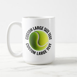 Grand Mug Personnalisé de Tennis 15oz de Grande Ta