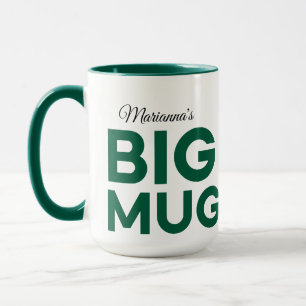 Grand Mug Vert Énorme Mug Nom personnalisé