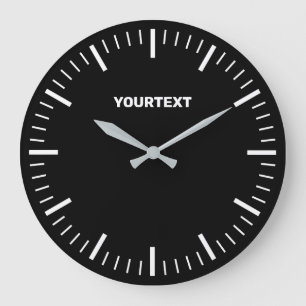 Grand noir surdimensionné moderne aucune horloge