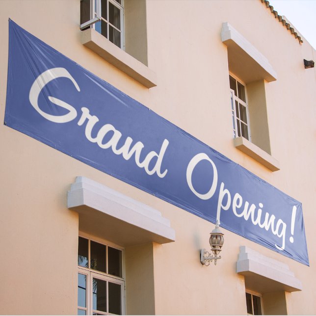 Grand Opening Blue & White Werbegeschäft Banner (Von Creator hochgeladen)