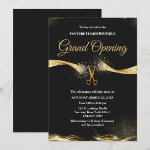 Grand Opening Gold Ribbon Cutting Zeremonie Einladung