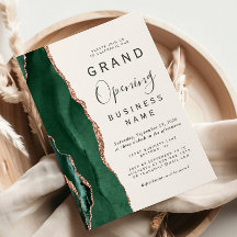 Grand Opening Green Rose Gold Agate