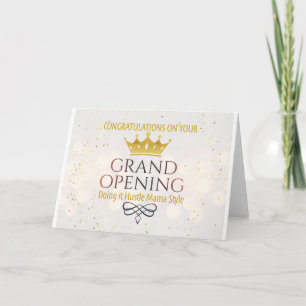 Grand Opening Hustle Mama Stil Karte