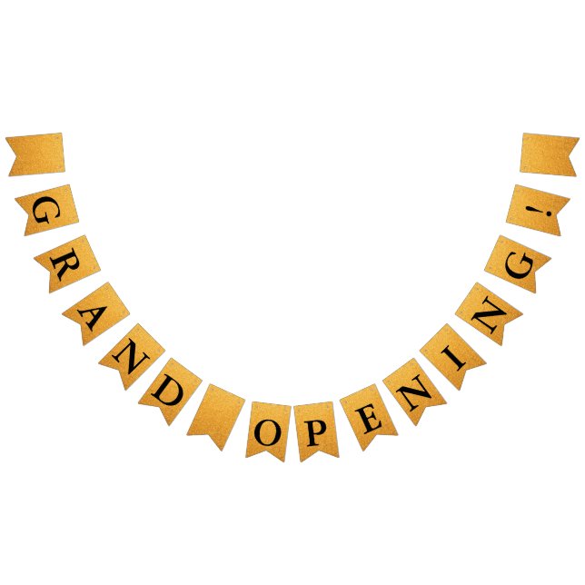 Grand Opening Imitate Gold Glitzer Wimpelkette (Alle)